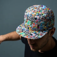 Graffiti Print Snapback Cap – All-Over Street Art Hat – Maximalist Urban Baseball Cap by SALE_DESIGN-Personal Design
