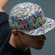 Graffiti Print Snapback Cap – All-Over Street Art Hat – Maximalist Urban Baseball Cap by SALE_DESIGN-Personal Design