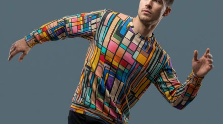 Stained Glass Geometric Sweatshirt Multicolor Abstract Art Block Pattern Unisex Pullover by Aesthetic Rebellion