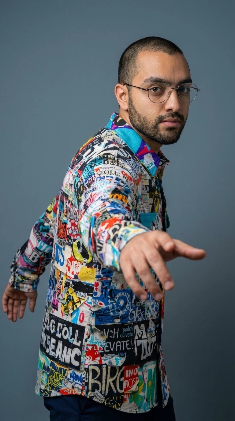 Maximalist Graffiti Art Men’s Bomber Jacket - Bold All-Over Print Streetwear, Warm Fleece-Lined Winter Coat by SALE_DESIGN-Personal Design