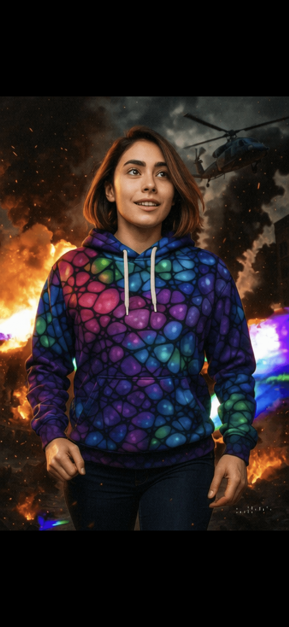 Plurrple AOP Pullover Hoodie – Bioluminescent Neural Web Streetwear | Aesthetic Rebellion
