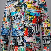 Maximalist Graffiti Art Men’s Bomber Jacket - Bold All-Over Print Streetwear, Warm Fleece-Lined Winter Coat by SALE_DESIGN-Personal Design