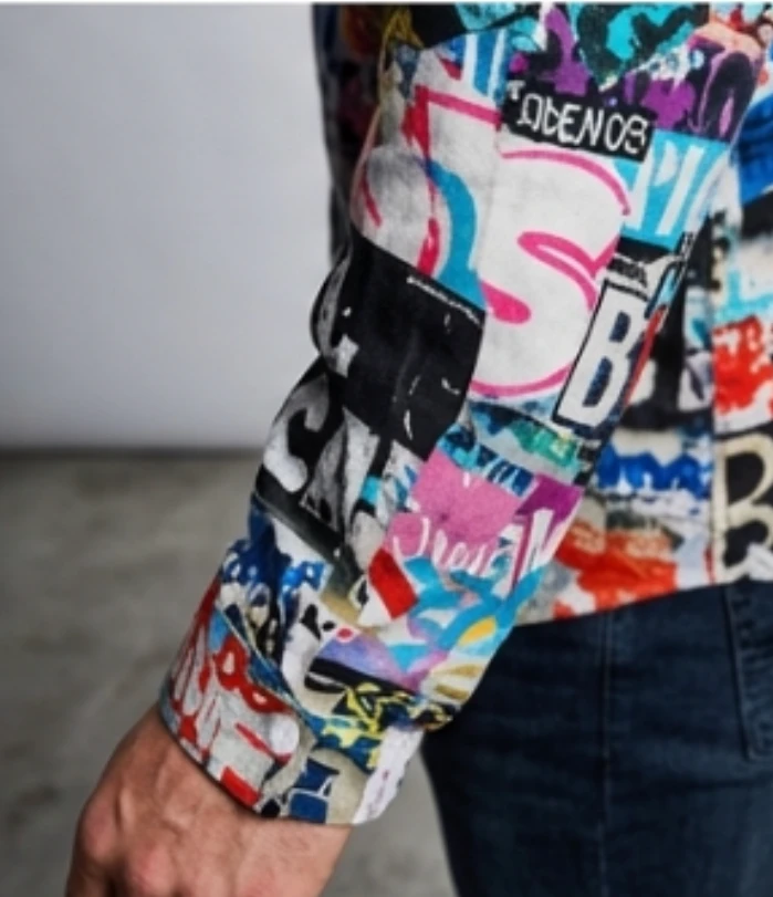 Maximalist Graffiti Art Men’s Bomber Jacket - Bold All-Over Print Streetwear, Warm Fleece-Lined Winter Coat by SALE_DESIGN-Personal Design