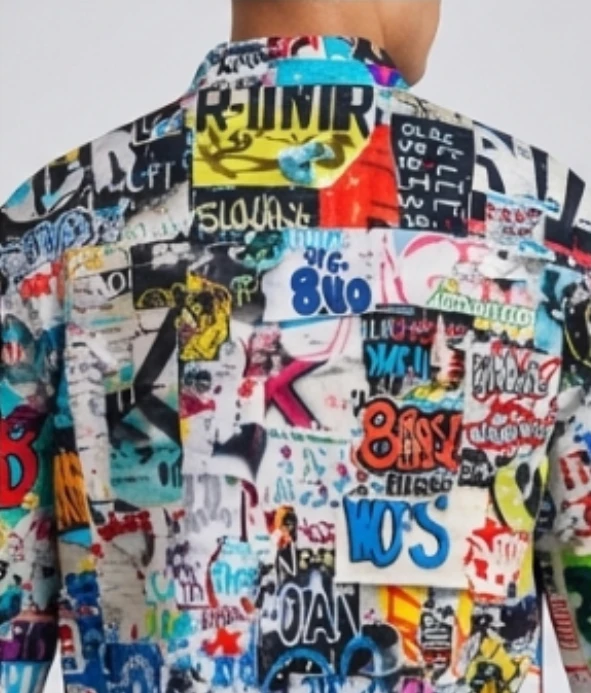Maximalist Graffiti Art Men’s Bomber Jacket - Bold All-Over Print Streetwear, Warm Fleece-Lined Winter Coat by SALE_DESIGN-Personal Design