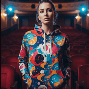 Seven Tails Moon Nature's Collage AOP Hoodie – Vibrant Patchwork Streetwear