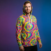 Electric Kaleidoscope AOP Pullover Hoodie – Psychedelic Fractal Streetwear