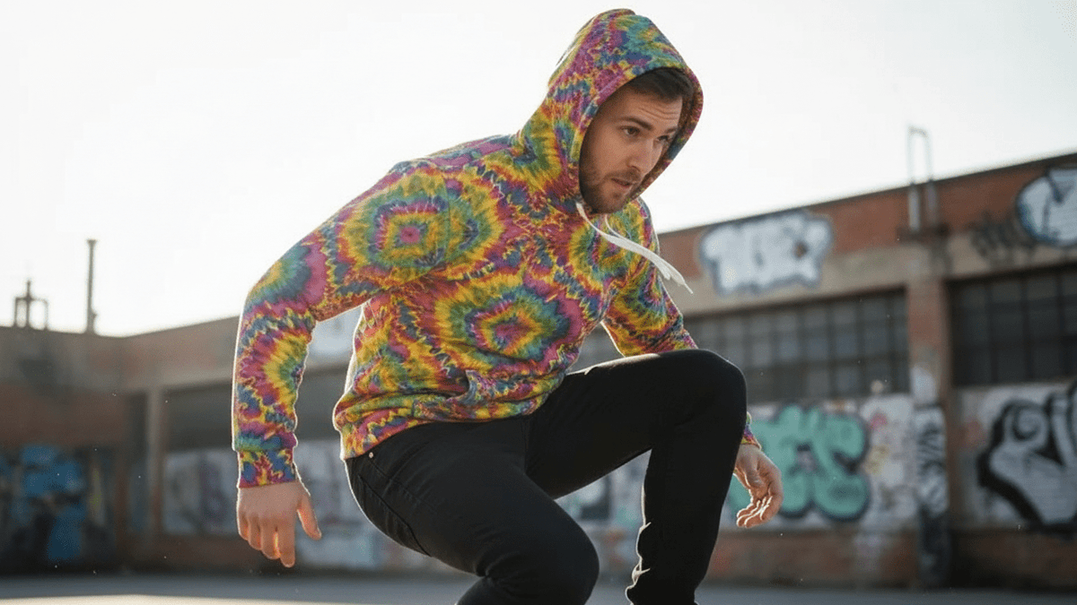 Electric Kaleidoscope AOP Pullover Hoodie – Psychedelic Fractal Streetwear | Aesthetic Rebellion
