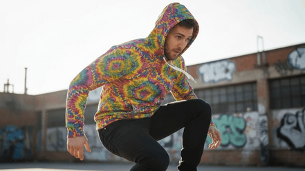 Electric Kaleidoscope AOP Pullover Hoodie – Psychedelic Fractal Streetwear