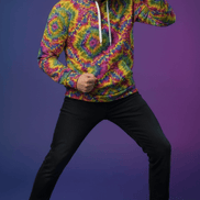 Electric Kaleidoscope AOP Pullover Hoodie – Psychedelic Fractal Streetwear