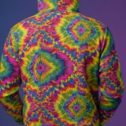Electric Kaleidoscope AOP Pullover Hoodie – Psychedelic Fractal Streetwear