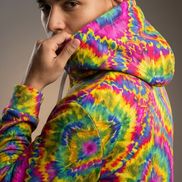 Electric Kaleidoscope AOP Pullover Hoodie – Psychedelic Fractal Streetwear