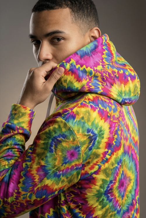 Electric Kaleidoscope AOP Pullover Hoodie – Psychedelic Fractal Streetwear