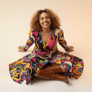 Painted Earth Long Cardigan — Artistic Print Button-Down Duster