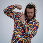 StreetsmArt Collage Athletic Hoodie - Heavyweight Maximalist Gym Wear - Designer Graffiti Activewear by Aesthetic Rebellion