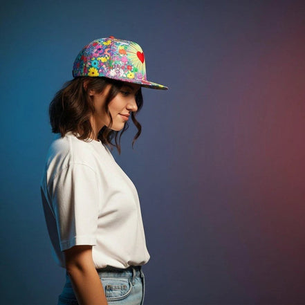 Psychedelic Graffiti Snapback Hat | Rave Festival Street Art Cap by Aesthetic Rebellion
