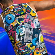 Neon 90s Vaporwave Cassette Maximalist Art Jersey - Aesthetic Rebellion