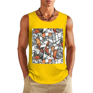 DTF 160gsm Men's Cotton Tank Top(Front Printing) by SALE_DESIGN-Personal Design