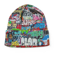 Liquid Glitch Beanie – Maximalist Graffiti Streetwear Hat by PEAPRINT