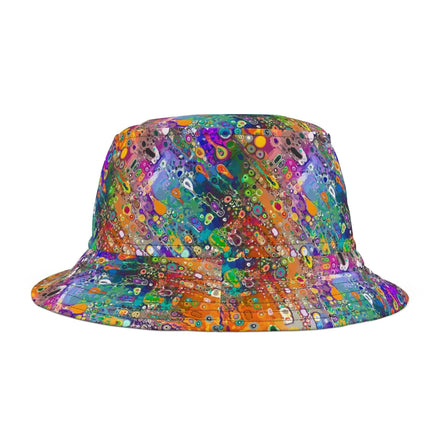 Wild Fairy Dreamer Acrylic Pour Bucket Hat - Whimsical Abstract Sun Hat for Festival Fashion by Aesthetic Rebellion
