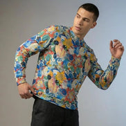 Floral Fusion All-Over Print Unisex O-neck Sweatshirt | 310GSM Cotton by Aesthetic Rebellion