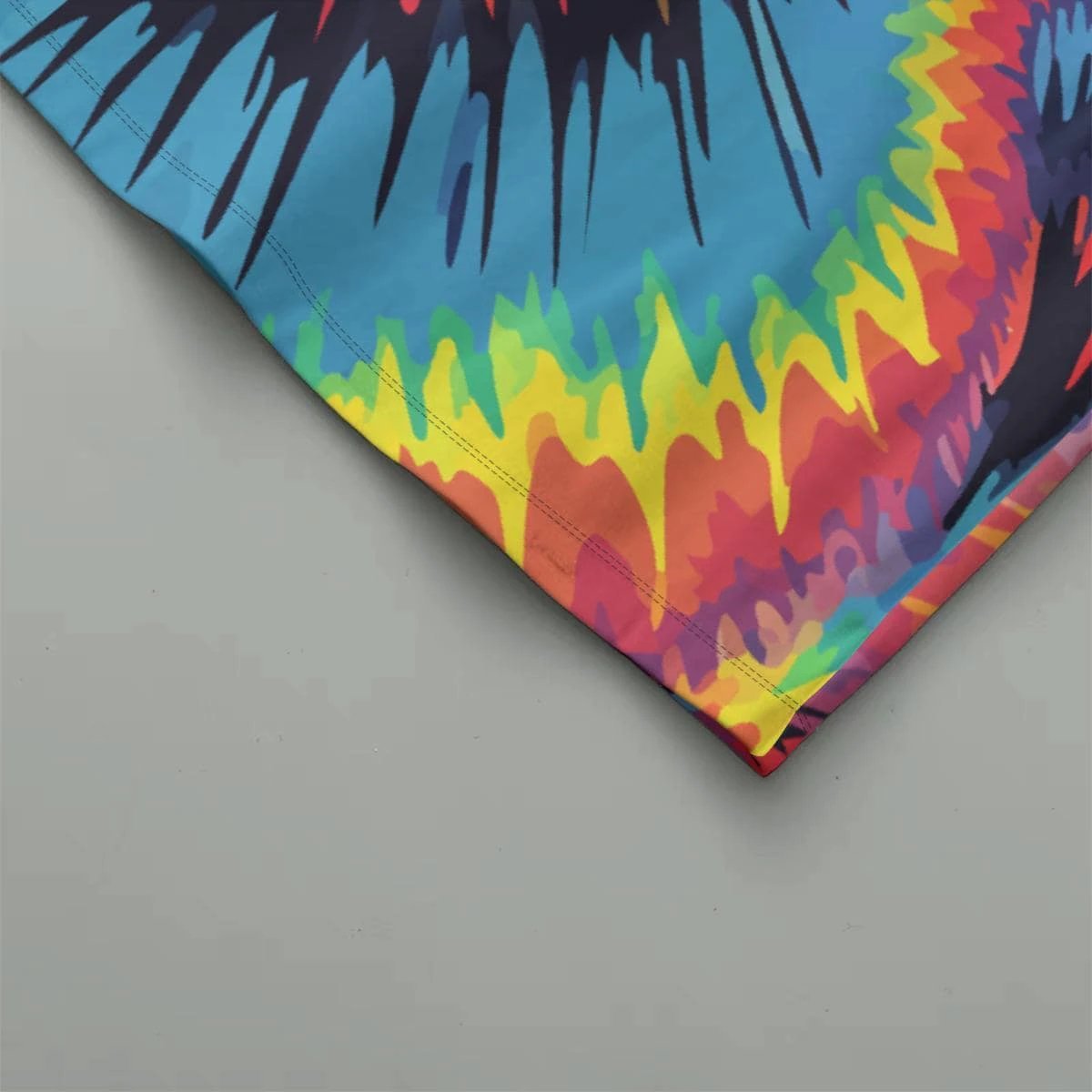 Psychedelic Tie Dye Crop Top | Neon Spiral Rave Tank by Aesthetic Rebellion