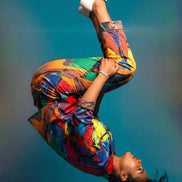 Vibrant Abstract Satin Pajama Set - Luxury All-Over Print Loungewear for Bold Sleepwear by Aesthetic Rebellion