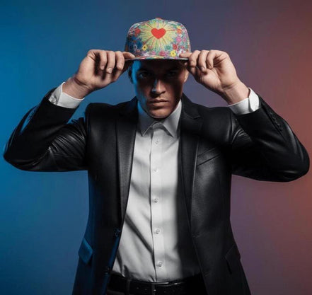 Psychedelic Graffiti Snapback Hat | Rave Festival Street Art Cap by Aesthetic Rebellion