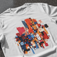 Abstract Geometric Art T-Shirt | Garment - Dyed Unisex Tee - Aesthetic Rebellion