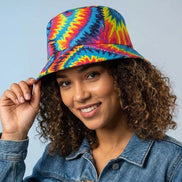 Maximalist Psychedelic Bucket Hat | Reversible Abstract Streetwear Sun Hat by Aesthetic Rebellion
