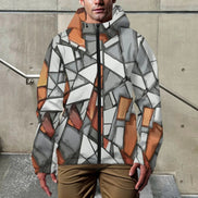 Hooded Short Trench Coat(All-Over Printing) by SALE_DESIGN-Personal Design
