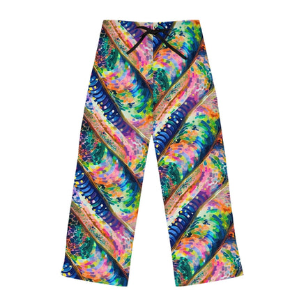 Kaleidoscope Rainbow Lounge Pants - Luxury Maximalist Pajamas for Festival Mornings & Vibrant Lounging by Aesthetic Rebellion