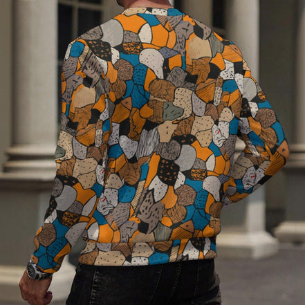 Adams Tortoise Shell All - Over Print Men's Heavy Fleece Sweatshirt - Aesthetic Rebellion