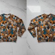 Adams Tortoise Shell All - Over Print Men's Heavy Fleece Sweatshirt - Aesthetic Rebellion