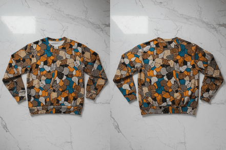 Adams Tortoise Shell All - Over Print Men's Heavy Fleece Sweatshirt - Aesthetic Rebellion
