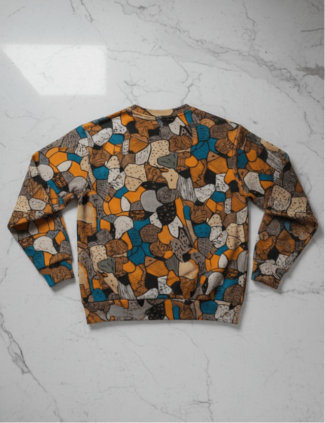 Adams Tortoise Shell All - Over Print Men's Heavy Fleece Sweatshirt - Aesthetic Rebellion