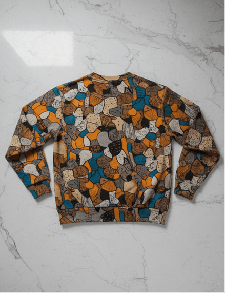 Adams Tortoise Shell All - Over Print Men's Heavy Fleece Sweatshirt - Aesthetic Rebellion