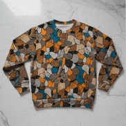 Adams Tortoise Shell All - Over Print Men's Heavy Fleece Sweatshirt - Aesthetic Rebellion