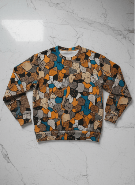 Adams Tortoise Shell All - Over Print Men's Heavy Fleece Sweatshirt - Aesthetic Rebellion
