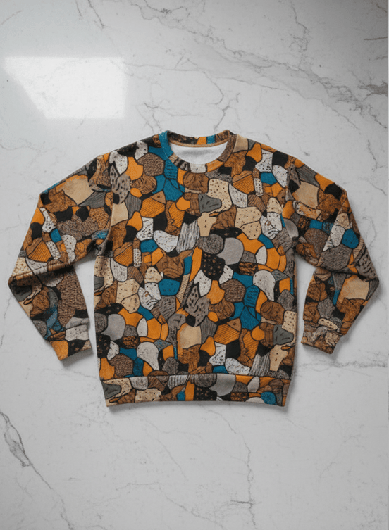 Adams Tortoise Shell All - Over Print Men's Heavy Fleece Sweatshirt - Aesthetic Rebellion