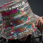 Aesthetic Rebellion AOP Word Cloud Reversible Bucket Hat | Unisex - Aesthetic Rebellion