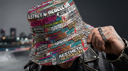 Aesthetic Rebellion AOP Word Cloud Reversible Bucket Hat | Unisex - Aesthetic Rebellion
