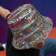 Aesthetic Rebellion AOP Word Cloud Reversible Bucket Hat | Unisex - Aesthetic Rebellion