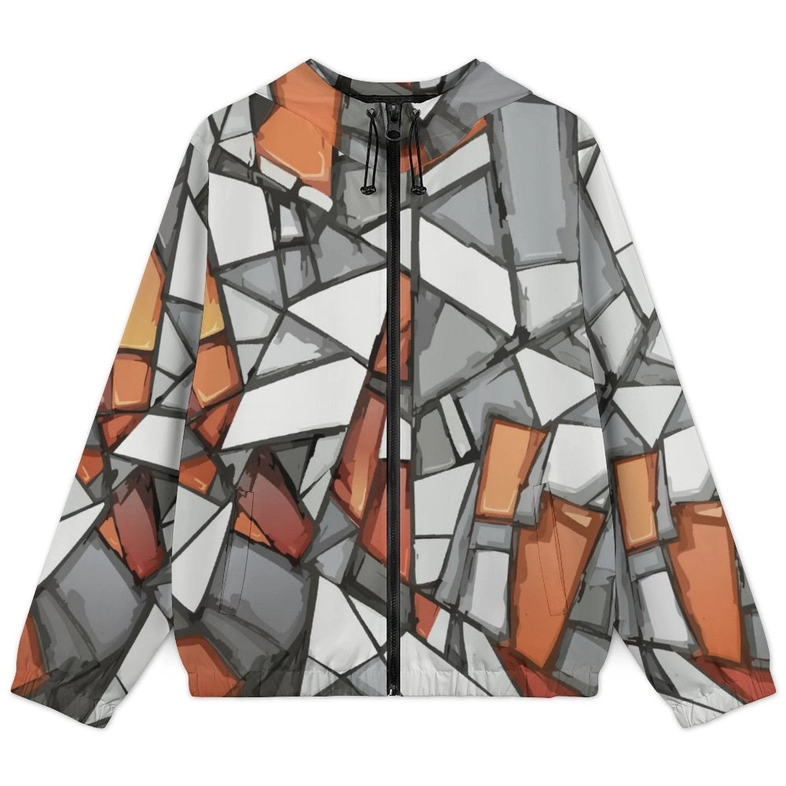 Hooded Short Trench Coat(All-Over Printing) by SALE_DESIGN-Personal Design