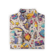 All - Over Print Men's Casual Lapel Long Sleeve Shirt|125GSM Cotton - Aesthetic Rebellion