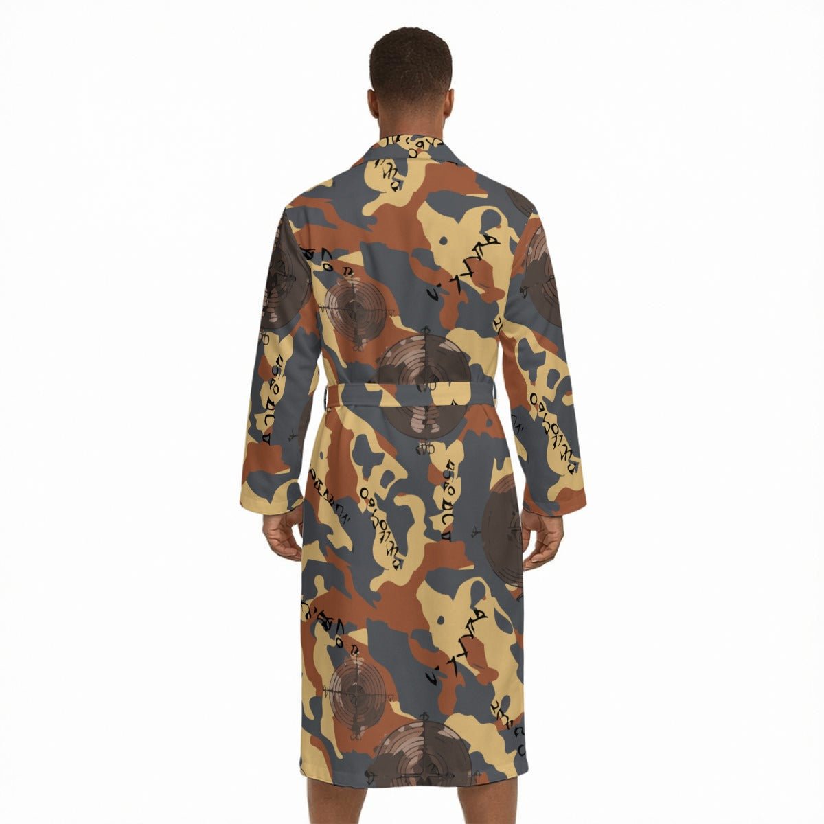 All Over Print Men’s Fleece - Lined Bathrobe with Belt - Aesthetic Rebellion