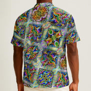 All - Over Print Men's Hawaiian Shirt With Button Closure |115GSM Cotton poplin - Aesthetic Rebellion