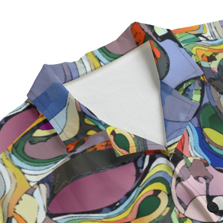 All - Over Print Men's Hawaiian Shirt With Button Closure |115GSM Cotton poplin - Aesthetic Rebellion