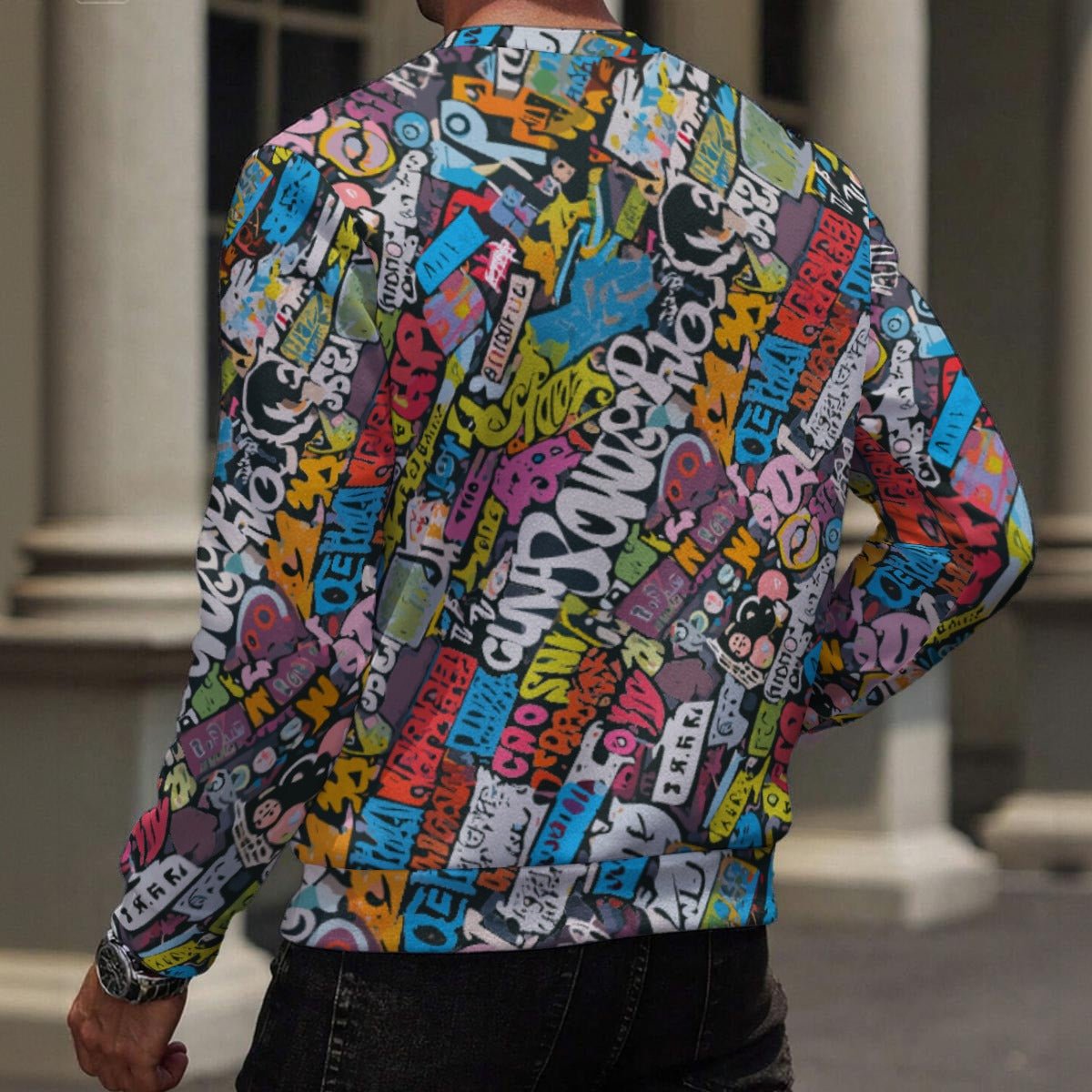All - Over Print Men's Heavy Fleece Sweatshirt - Aesthetic Rebellion