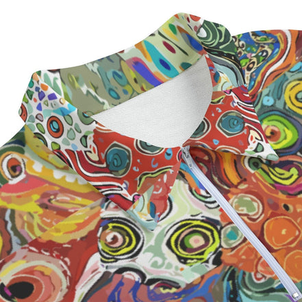 All - Over Print Unisex Lapel Sweatshirt | 310GSM Cotton - Aesthetic Rebellion