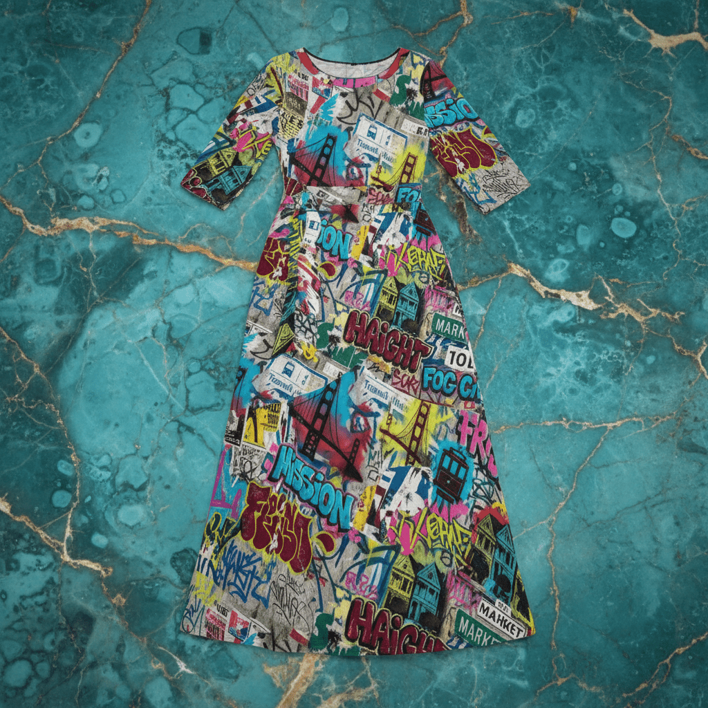 All - Over Print Women’s Maxi Dress|Plus Size - Aesthetic Rebellion